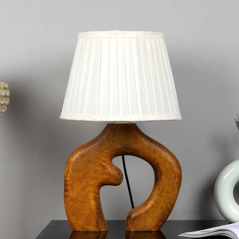 Vesara Stag Fabric Table Lamp - White,Brown media 3