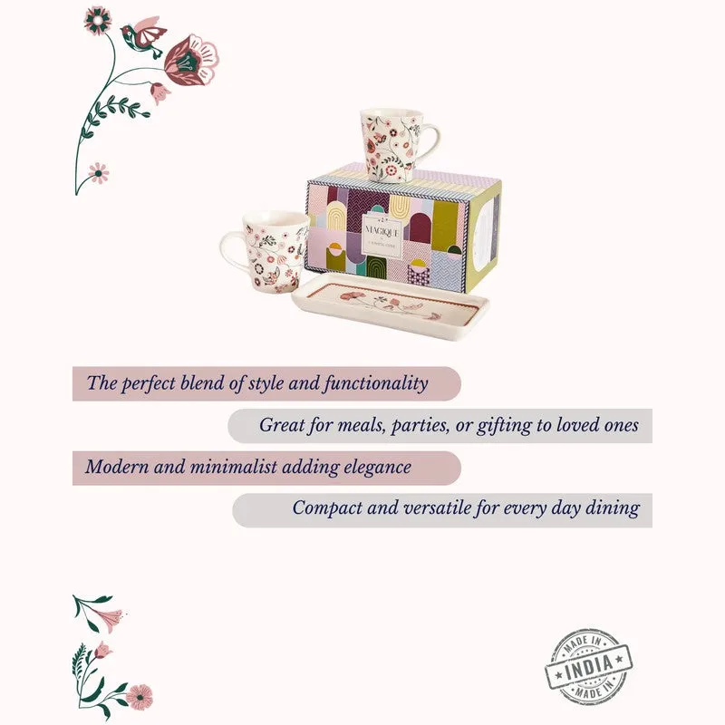 Magique by the Wishing Chair Kalahari 2 Ceramic Mugs & 1 Ceramic Platter Gift Box Set (300 mL Each) - Three Piece Set media 8