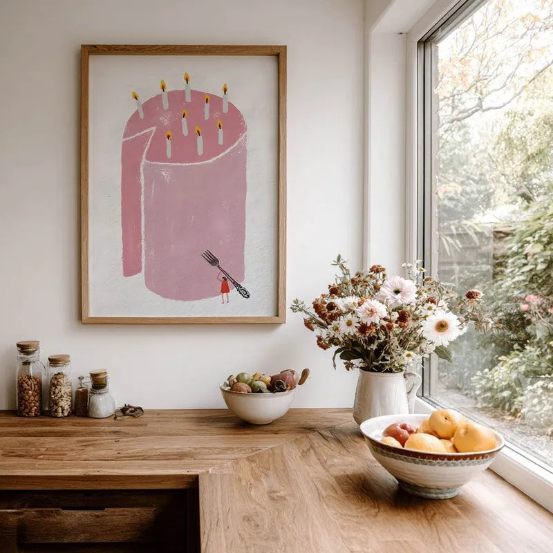 Sweet Slice Archival Canvas Wall Art - Brown media 7