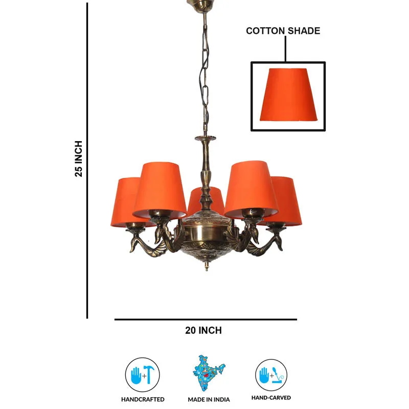 Fienda Conical Golden Antique Ceiling Lamp media 6