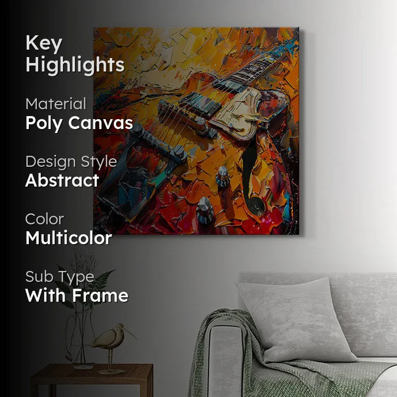 Electric Guitar Abstract Wall Painting media 2
