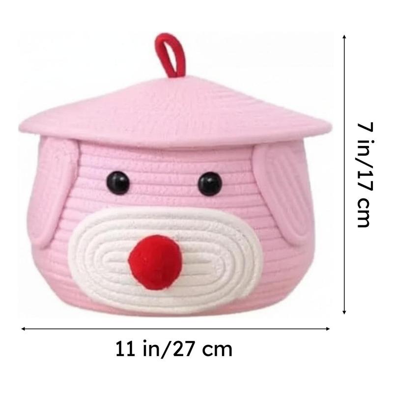 Doggo Dude Kids Rope Cotton Basket - Pink media 5