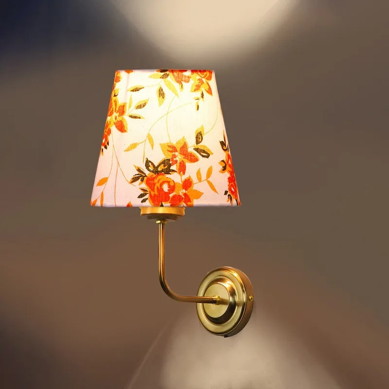 Floranira Fleur Cone Metal Wall Lamp - White,Orange media 7