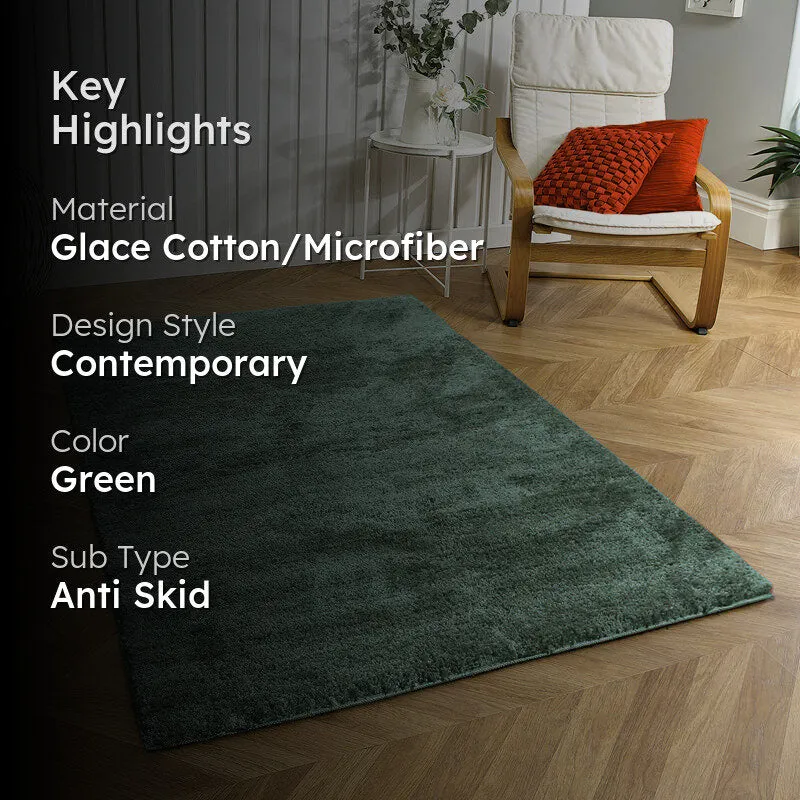 Nuo Luxe Micro Fiber Area Rug - Sage Green media 2