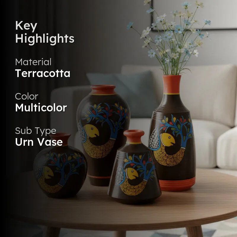 Meluha Terracotta Vase - Four Piece Set media 2