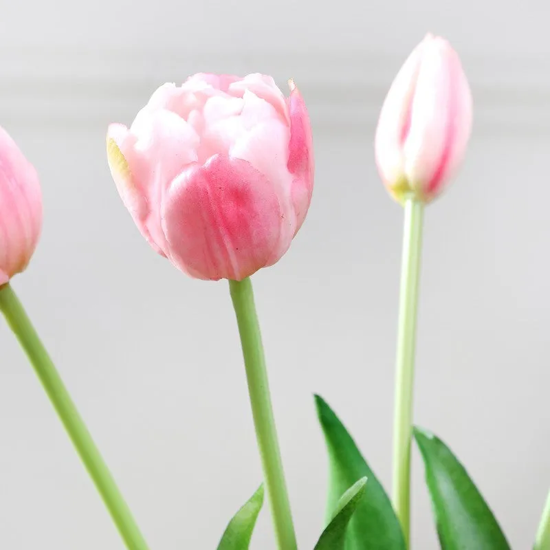 Tulip Artificial Flower Bunch - Light Pink media 4