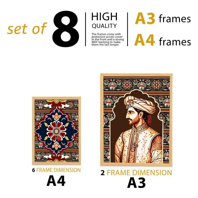 Jahapana Mughal Wall Art - Set Of Eight media 4
