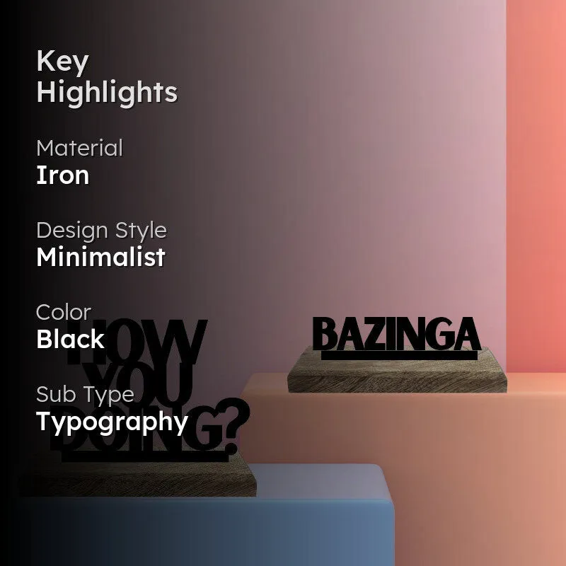 Quirky Conversations Typography Showpiece - Set Of Two media 2