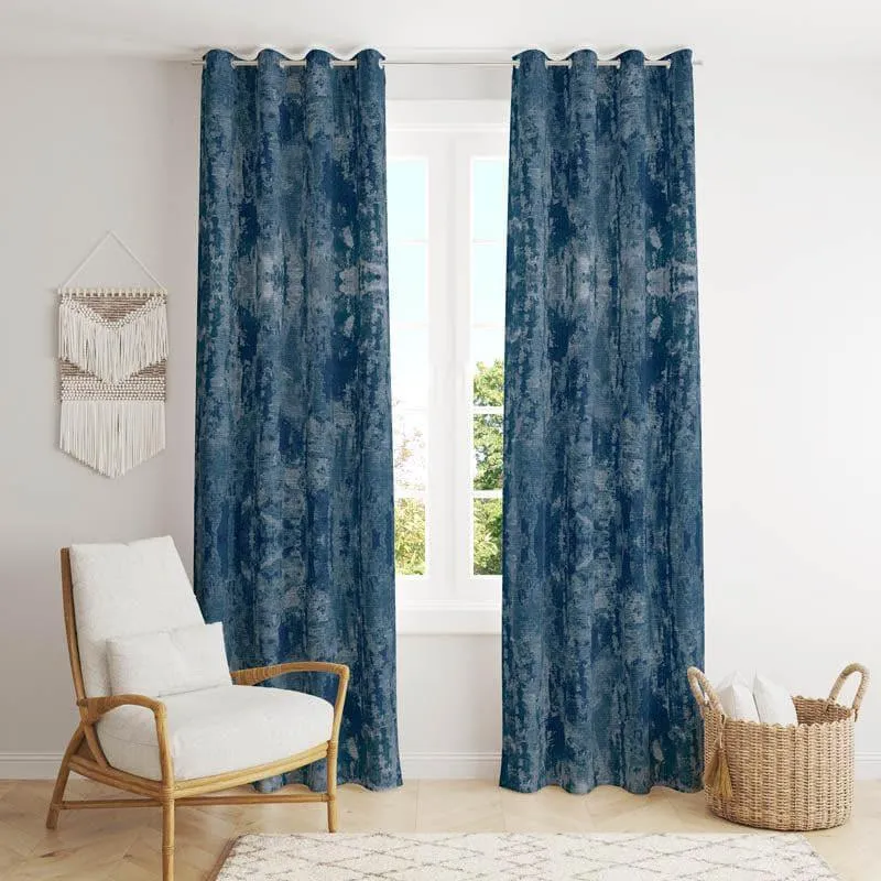 Aviothic Jacquard Single Curtain (Blue) media 1
