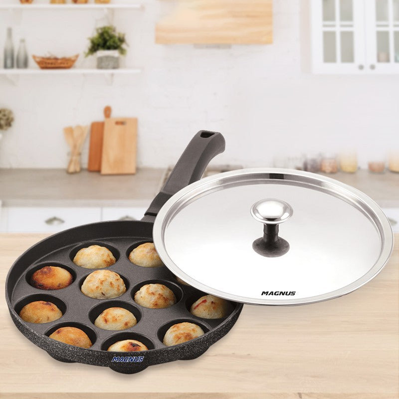 EvenHeat Non-Stick Paniyaram Pan With Lid media 4