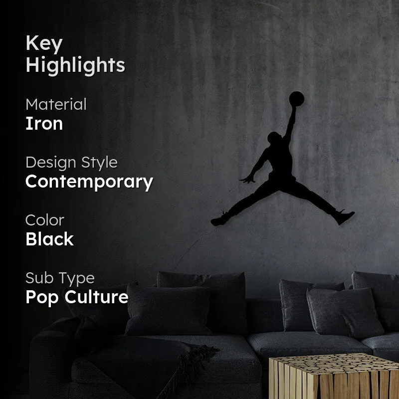 Basketball Jordan Black Iron Wall Accent media 2