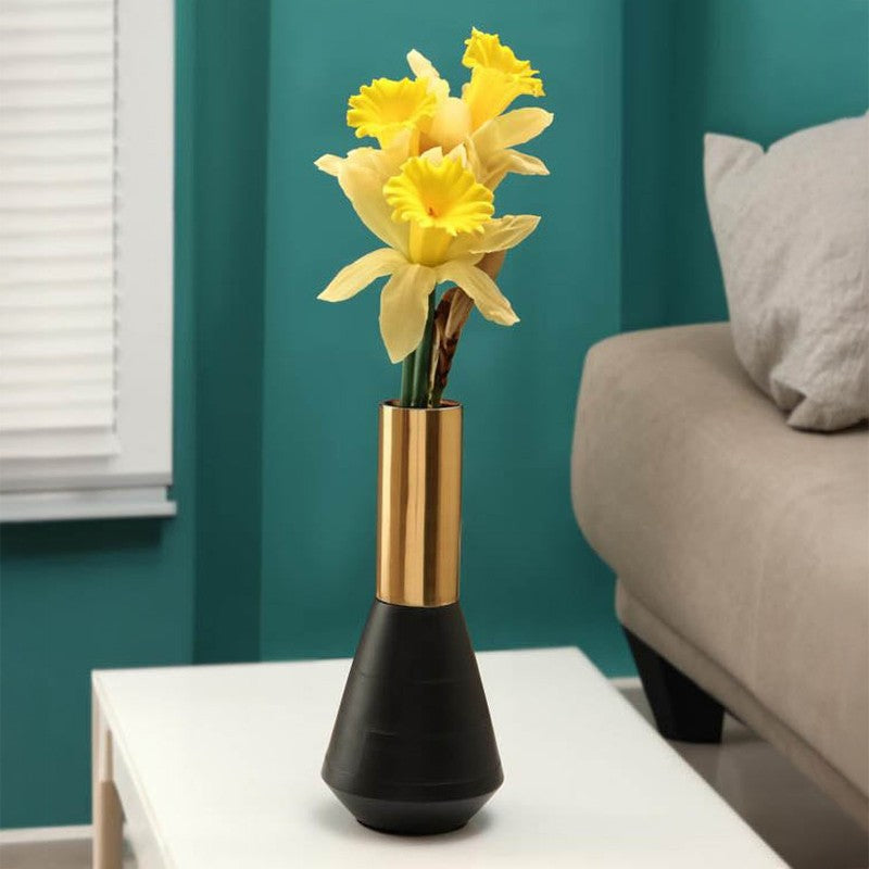 Prisma Table Vase - Gold & Black