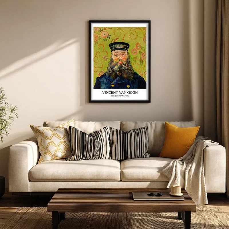 The Postman Vincent Van Gogh Archival Canvas Wall Painting - Black Frame media 3