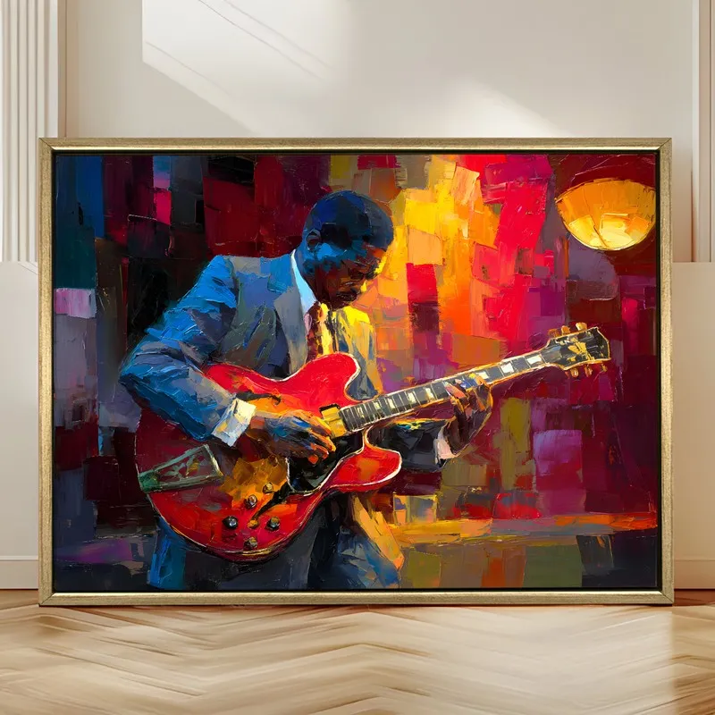 Soul Strings Canvas Wall Painting With Frame media 4