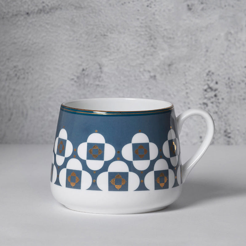 India Circus Rhapsody Bone Chine Cup And Saucer Set (220 mL Each) - Set of Four media 5