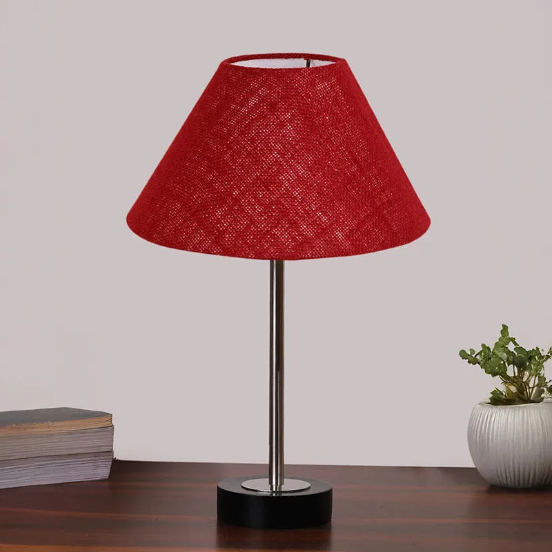 Sienna II Rodin Wooden Table Lamp - Maroon,Silver,Black media 3