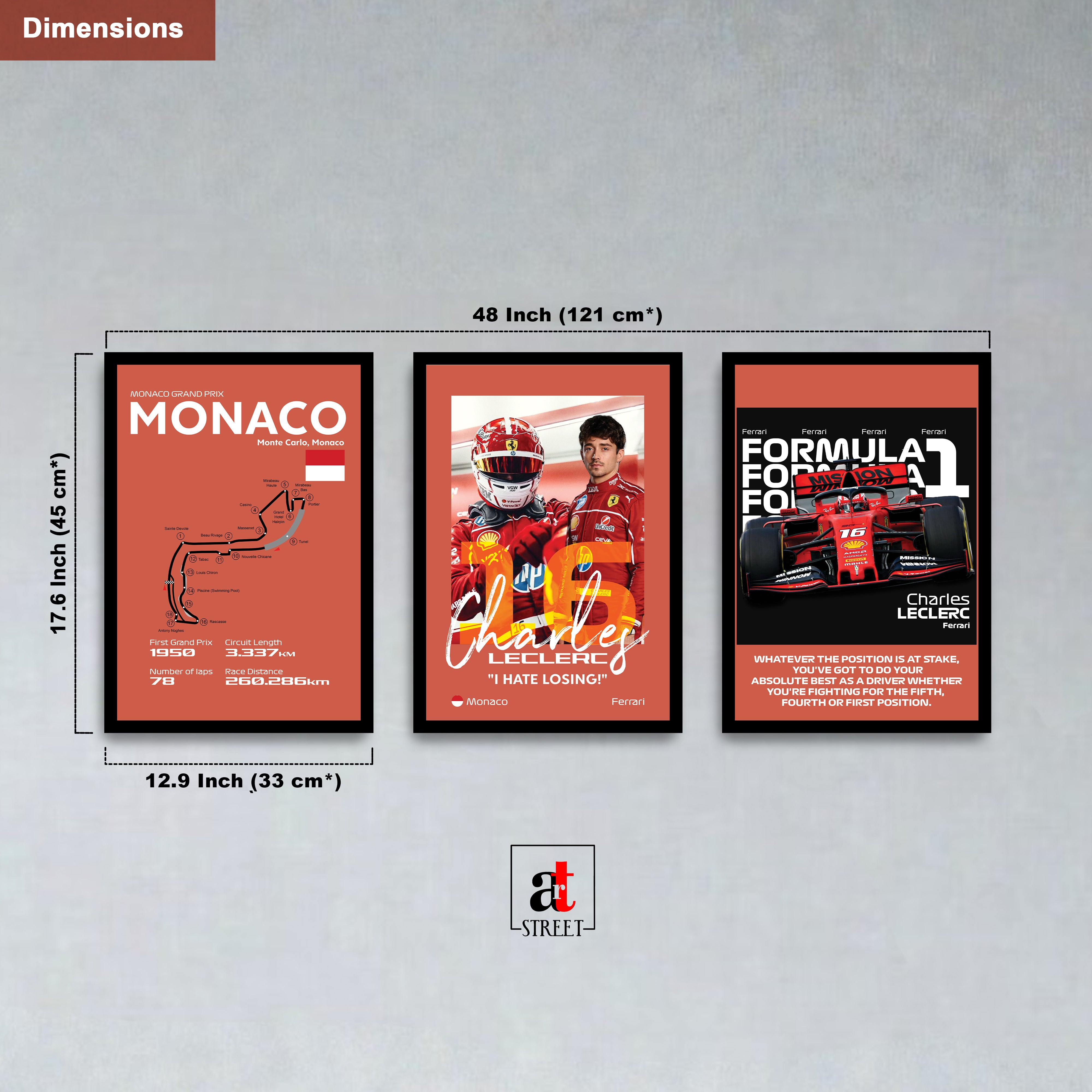 Monaco Grand Prix Formula 1 Wall Art Collection - Set Of Three media 3