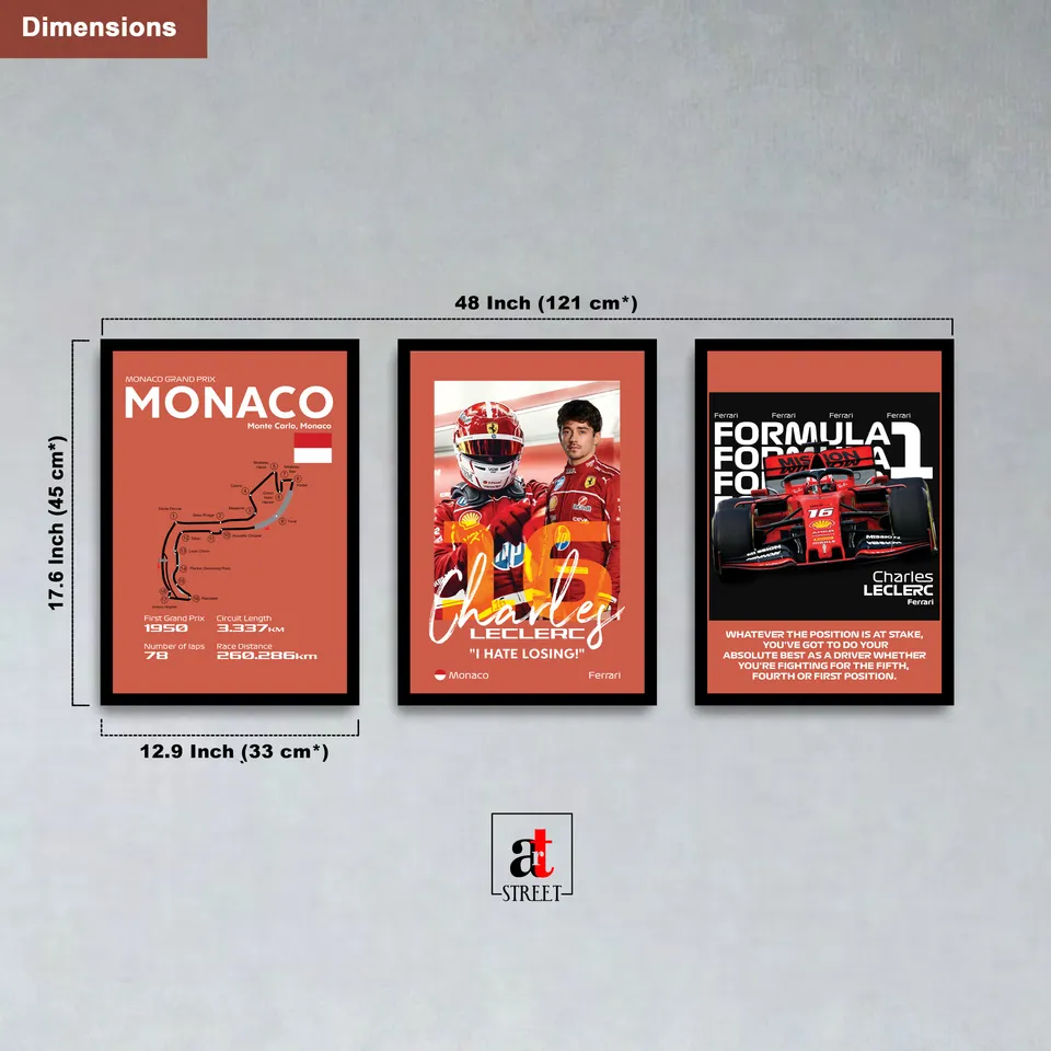 Monaco Grand Prix Formula 1 Wall Art Collection - Set Of Three media 3