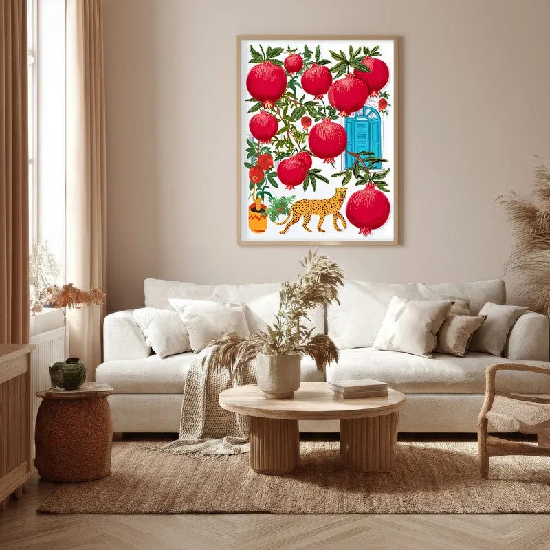 Garden Scene Canvas Wall Painting - Brown Frame media 5
