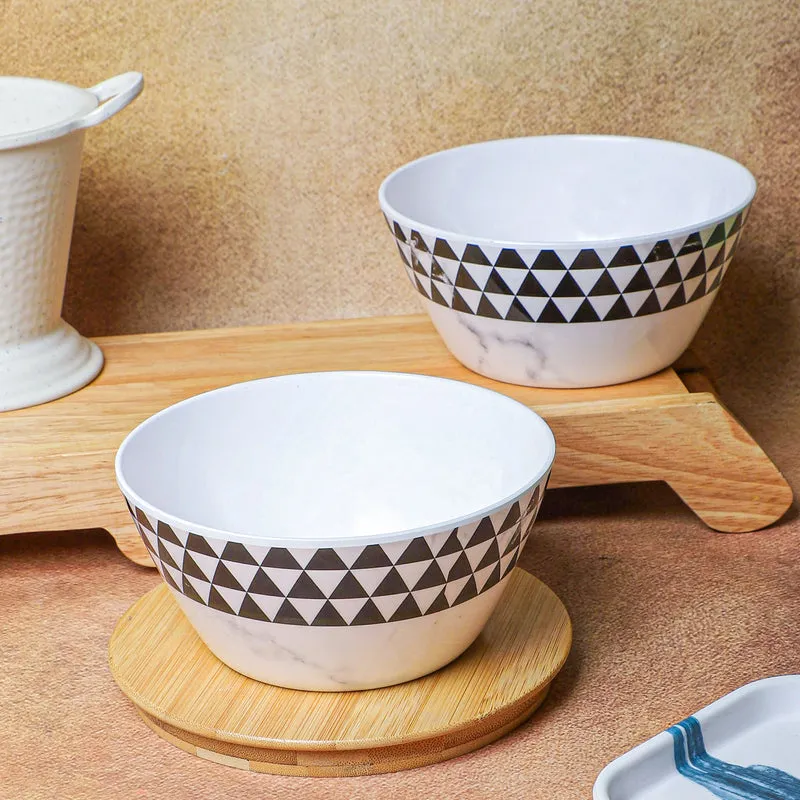 Jisho Melamine Snack Bowl (Black/750 mL) - Set Of Two media 3