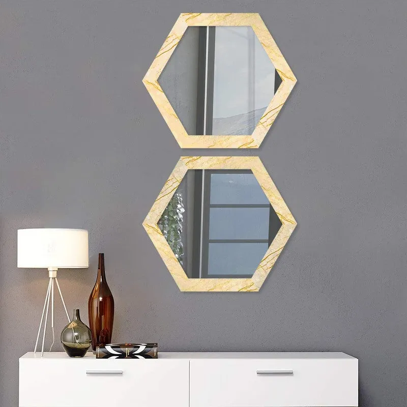 Monotri Wall Mirror With PVC Frame - Set Of Two media 1