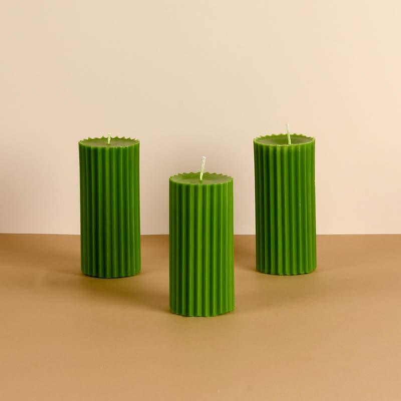 Combo of 3 Forest Green 'Belief' Candles - Crme de la Shea Scented media 4