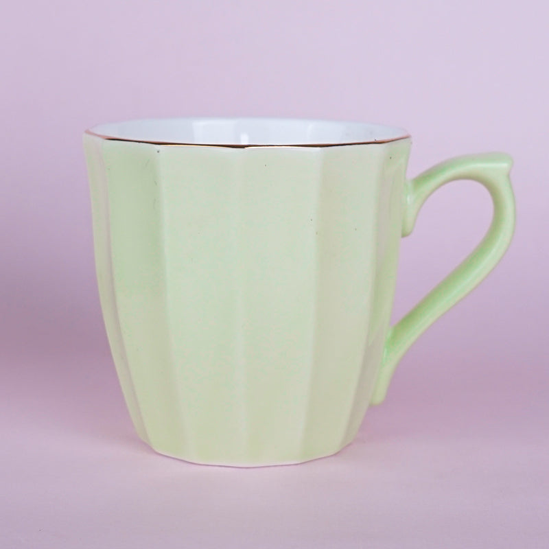 Ereva Porcelain Tea Cup (200 mL Each)/Green)-  Set of Six media 4