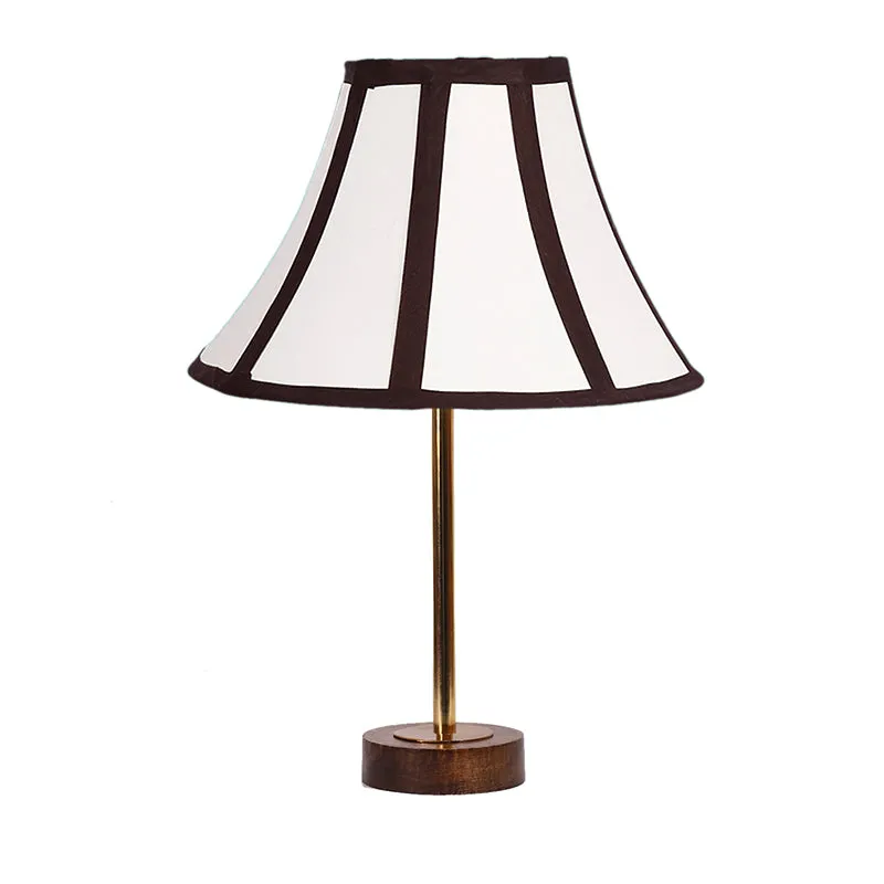 Stripra Rodin Wooden Table Lamp - White,Gold,Brown media 4