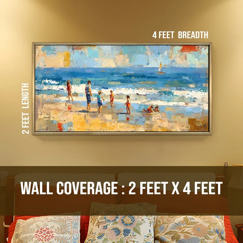 Summer Glow Canvas Wall Painting With Frame media 8