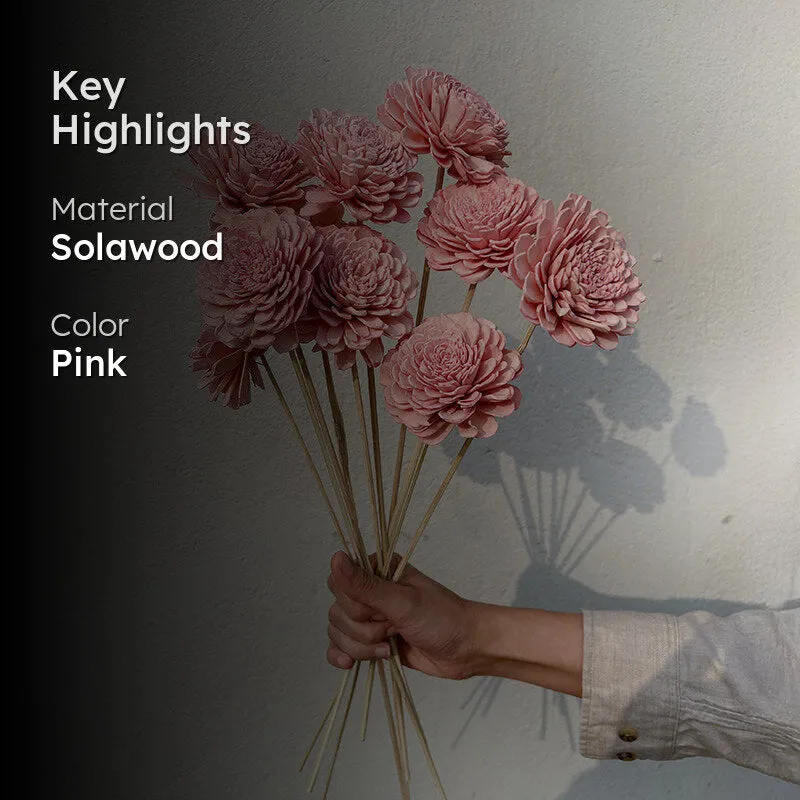 Fleura Solawood Flower Stick (Pink) - Set Of Ten media 2