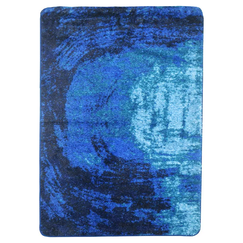 Alera Abstract Micro Fiber Area Rug - Blue media 1