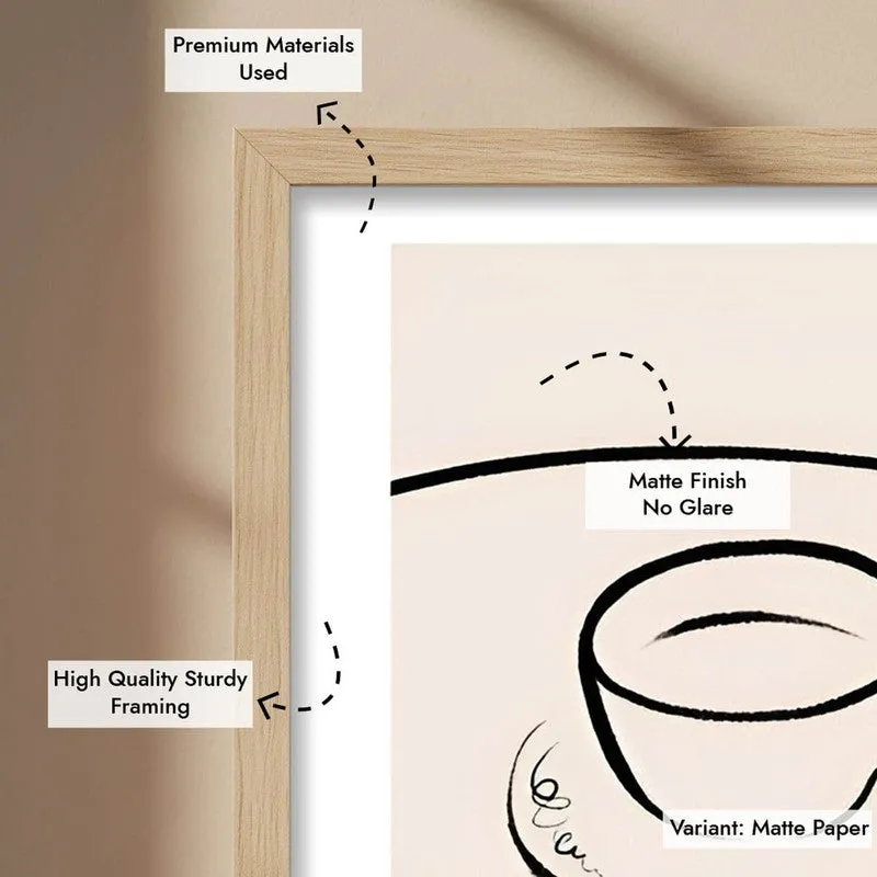 Contour Cuisine Archival Canvas Wall Art - Brown media 9