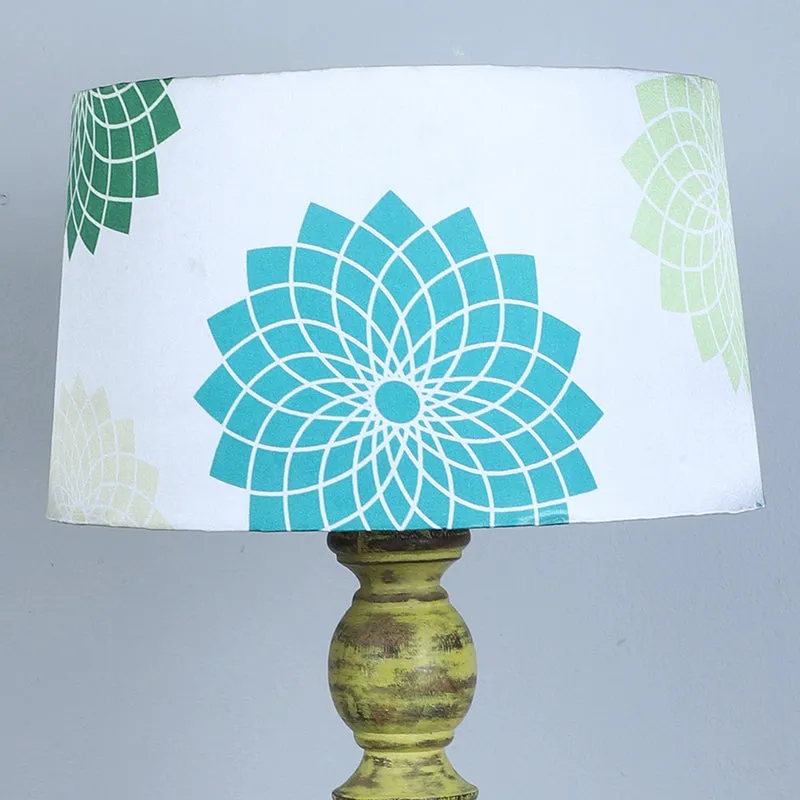 Akari Dune Printed Mango Wood Floor Lamp media 4