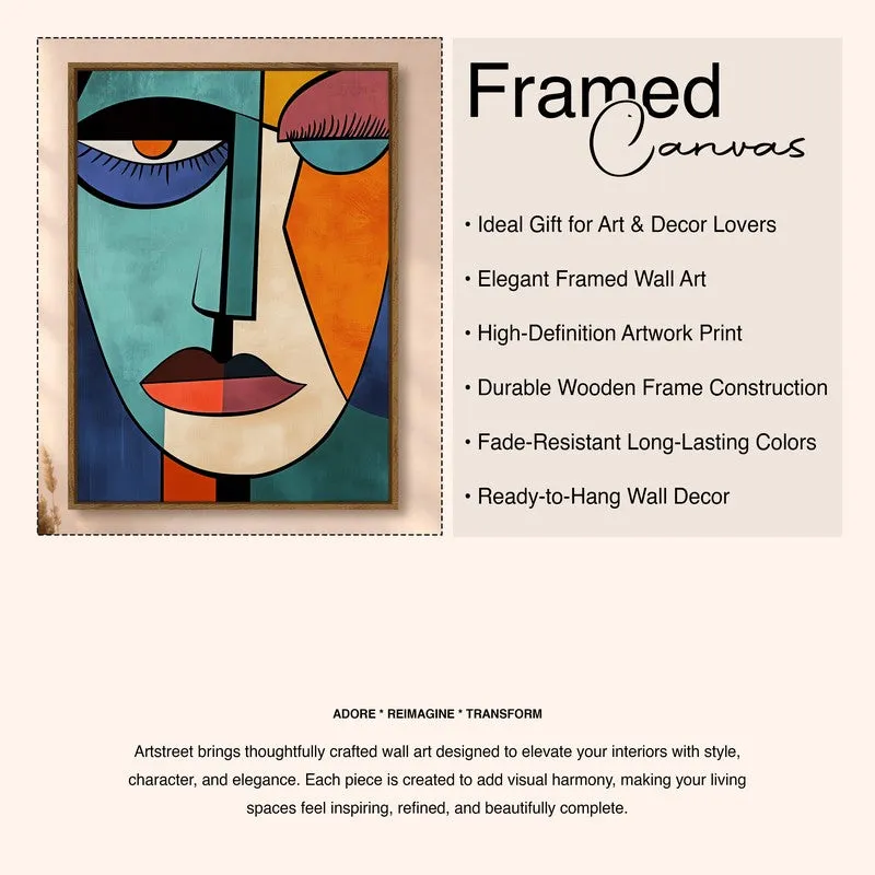 Geometric Gaze Canvas Wall Art With Frame media 6