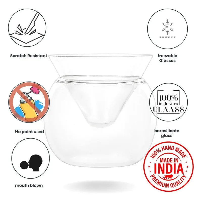 Rose Bloom Cocktail Glasses(160 mL) - Set Of Two media 5