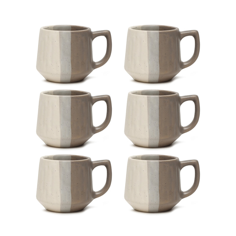Rustic Ceramic,Stoneware Tea Cup (120 mL Each) - Set Of Six media 3