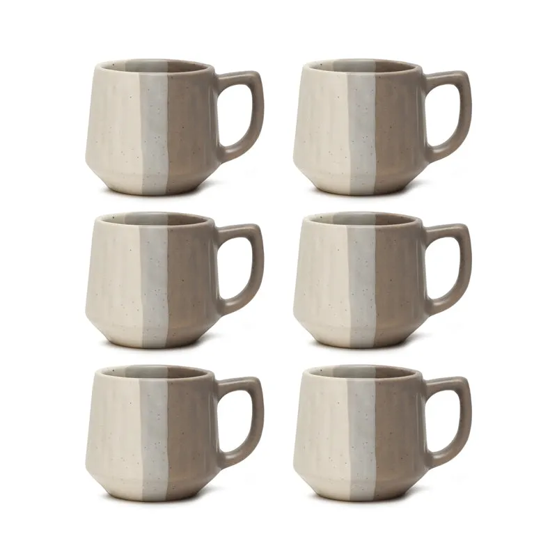 Rustic Ceramic,Stoneware Tea Cup (120 mL Each) - Set Of Six media 3