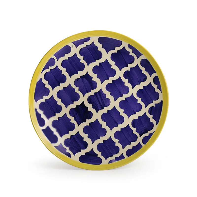 Moroccan Mile Handpainted Ceramic Dinner Set (180 ML) - 8 Piece Set media 5