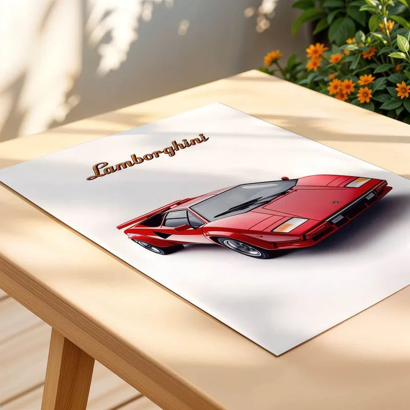 Red Rocket Lamborghini Wall Poster media 5