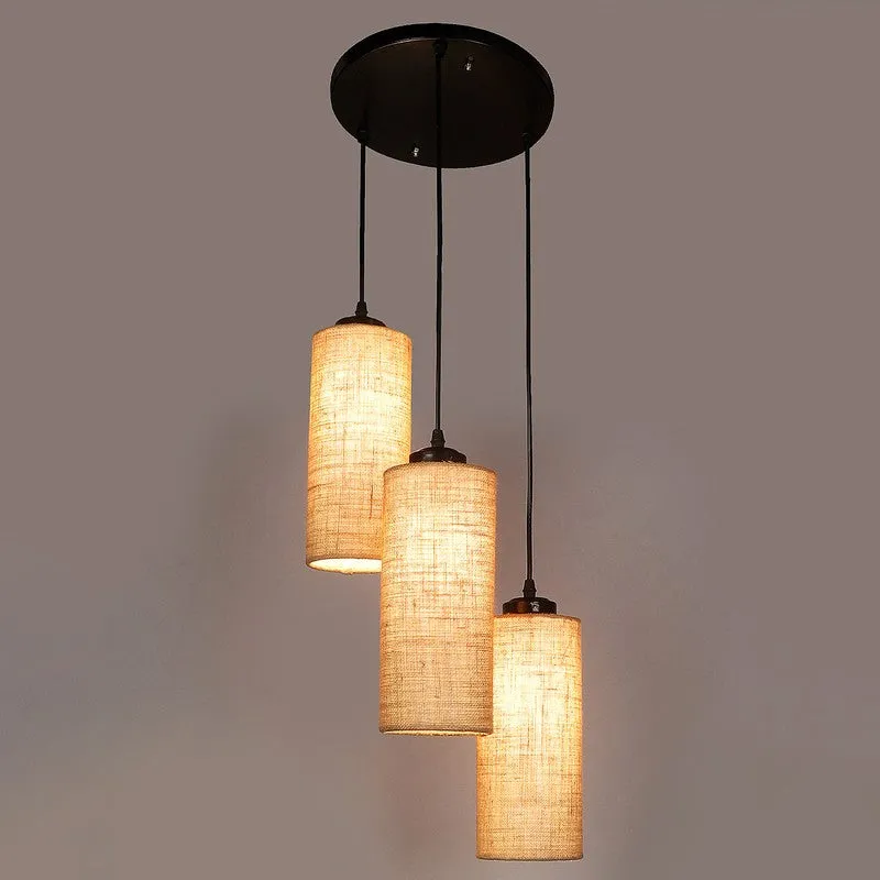 Cylentra Triple Metal Ceiling Lamp - Beige media 5