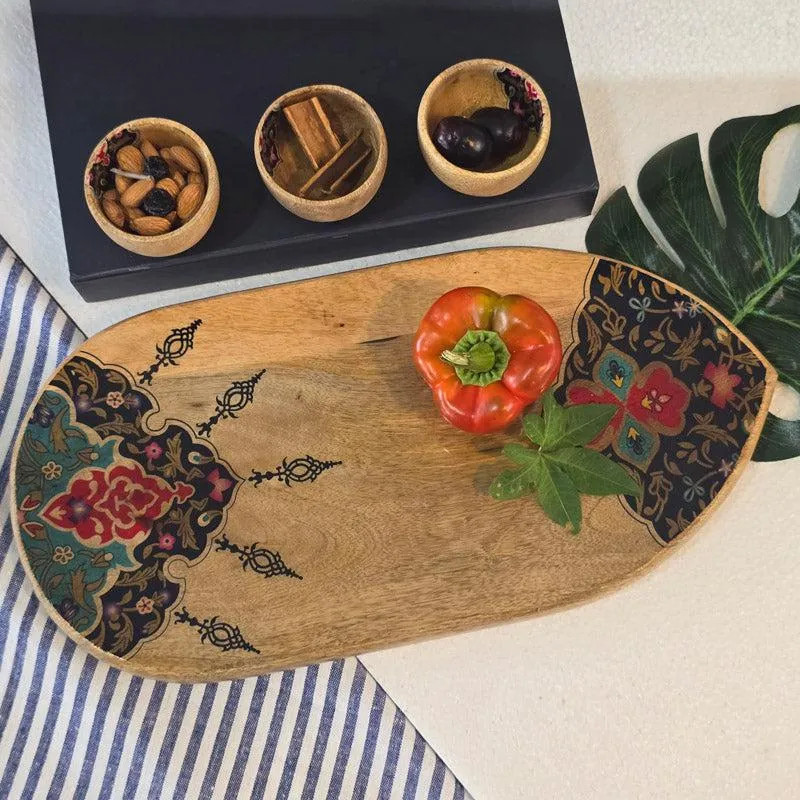 Misni Ethnic Wood Platter media 1