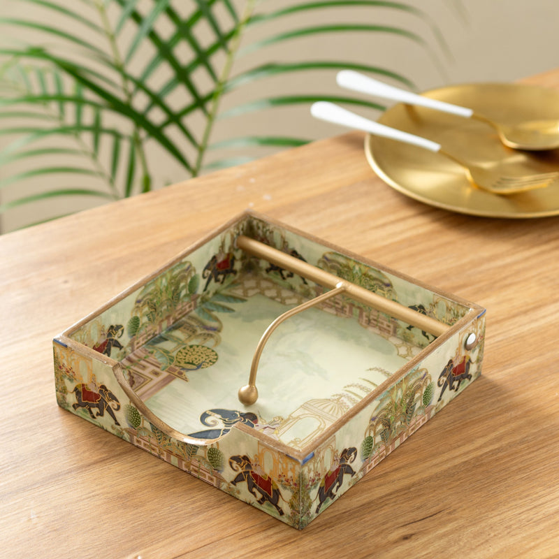 Raj Gaj Wooden Tissue Holder