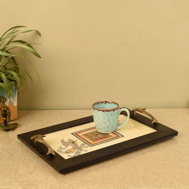 Charita Wood & Metal Serving Tray media 4