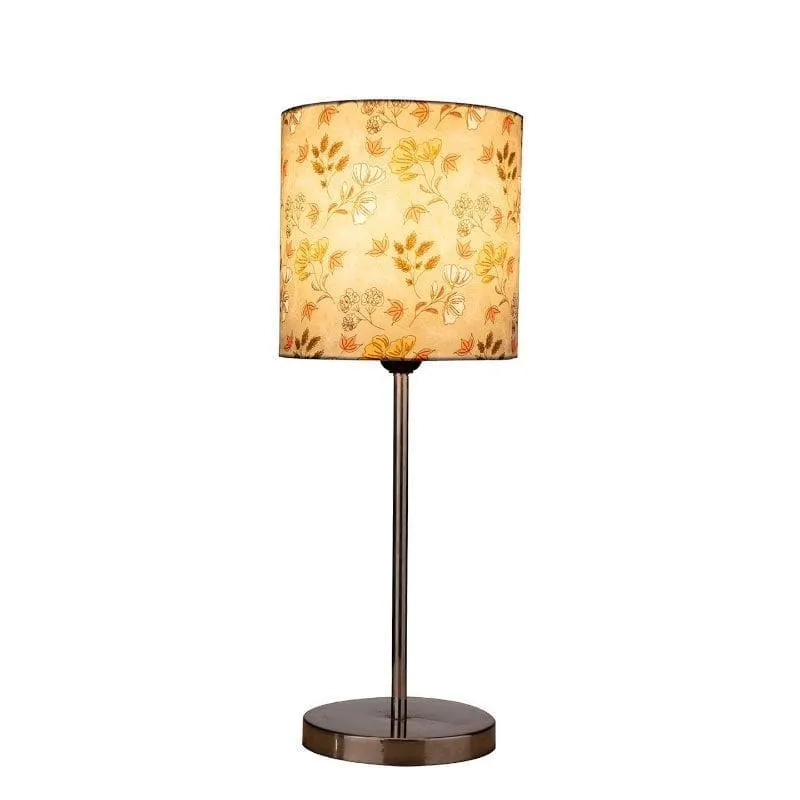 Gardenia Aura Metal Chrome Fabric Table Lamp - Multicolor media 4