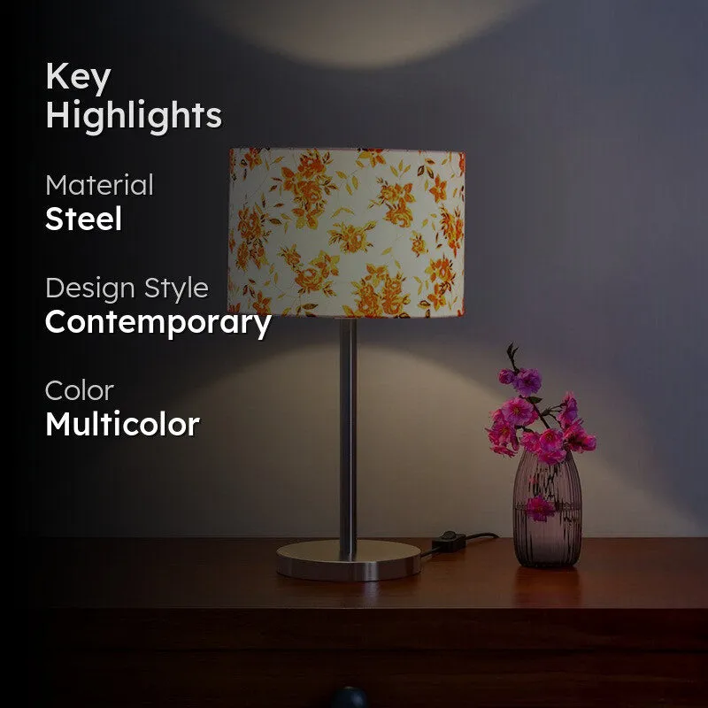 Noctra Glow Floral Metal Table Lamp media 2