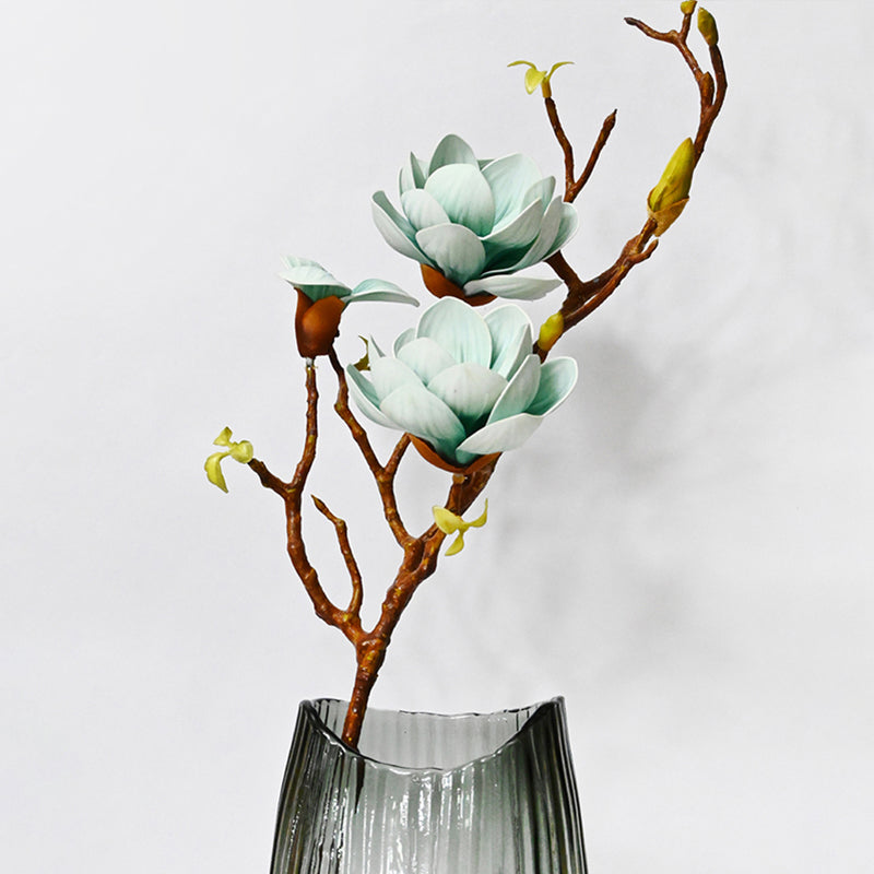 Artificial Magnolia Flower Stick - Blue media 4