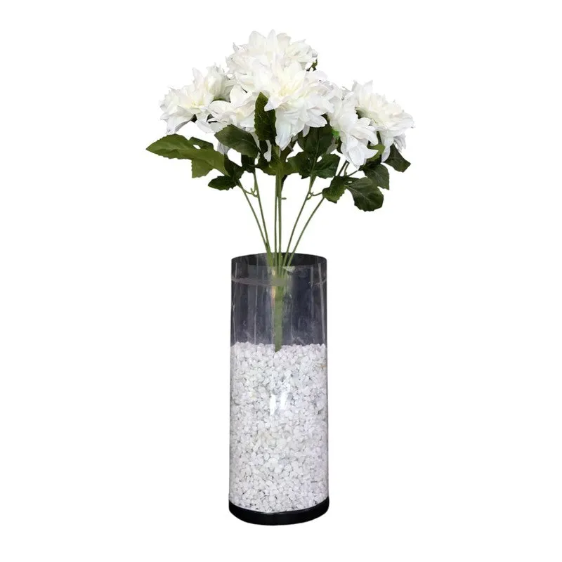Artificial Flowers Bunch - White media 6