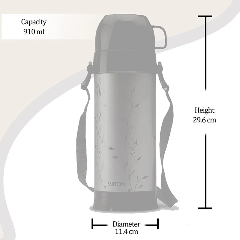 Milton Nomad Vaccum Insulated Flask (Black,Silver) - 910 mL media 8