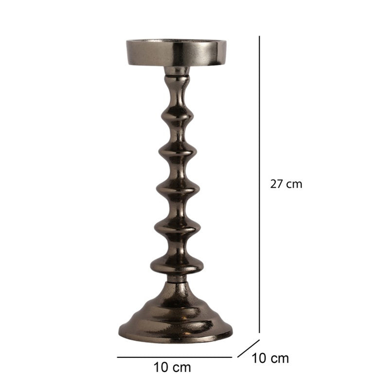 Heritage Pedestal Candle Holder - Black media 6