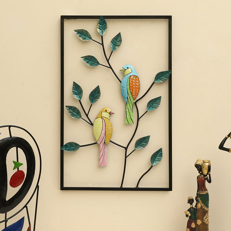 Aviary Bird Duo Metal Wall Accent